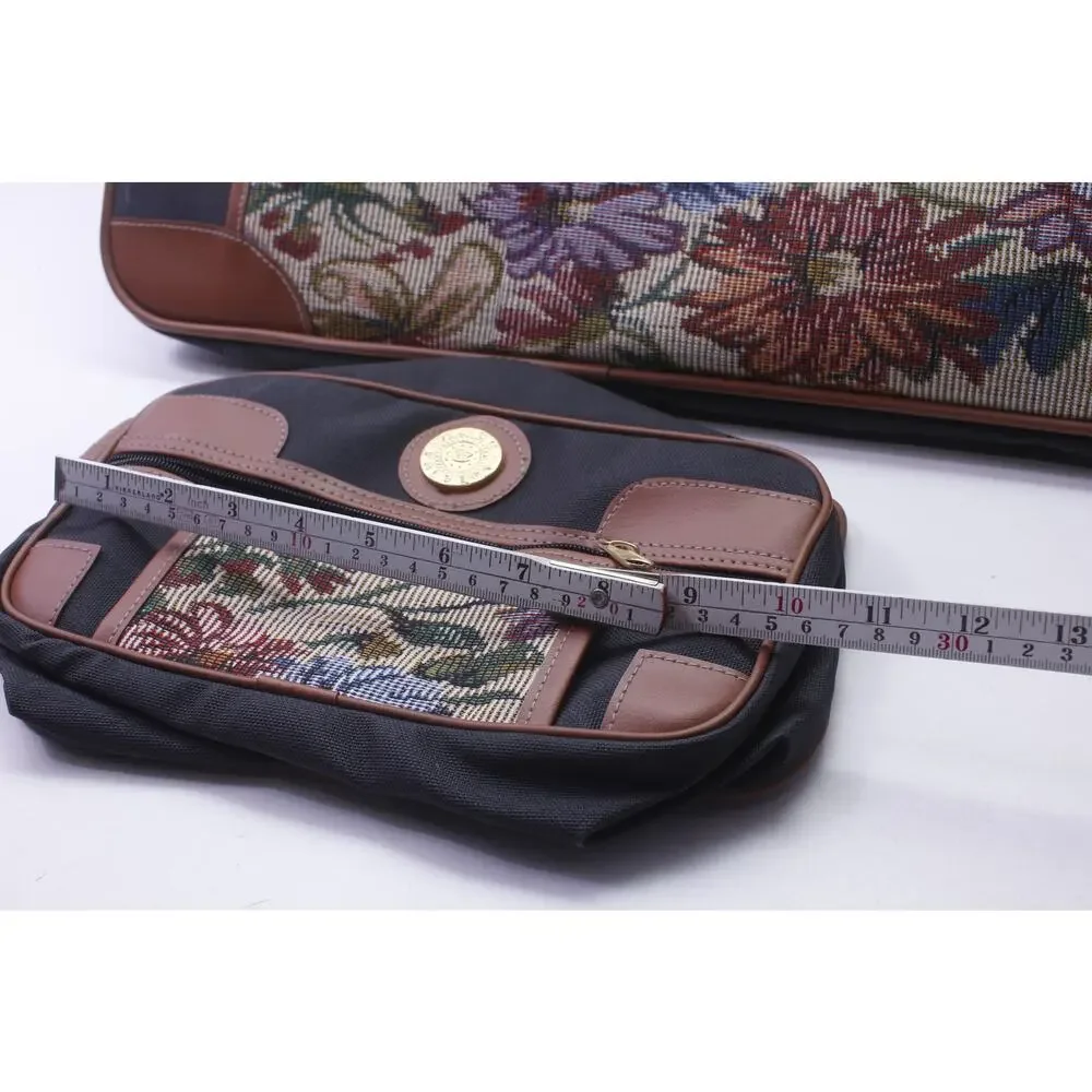 Aude Falbert, Briefcase with Toiletry Bag, Embroidered, Travel, ~ 260122-WH O-2